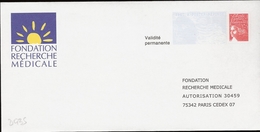 D0935 - Entier / Stationery / PSE - PAP Réponse Luquet - Fondation Recherche Médicale - Agrément 0307401 - PAP: Ristampa/Luquet