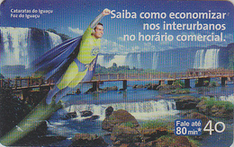 Télécarte BRESIL - Style SUPERMAN / IGUACU WATERFALL - Manga Cinema - Movie Anime BRAZIL Phonecard - Kino TK - 7980 - Brasilien