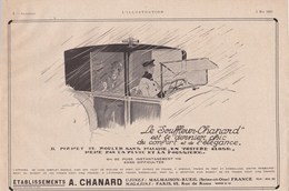 Pub.1923   Le Souffleur-Chanard   Protection Pluie Et Poussière En Voiture  BE - Advertising