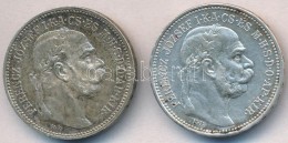 1915KB 1K Ag 'Ferenc József' (2x) T:2 Patina - Non Classés