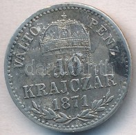 1871GYF 10Kr Ag 'Váltó Pénz' T:2- Enyhén Hajlott, Karc - Unclassified