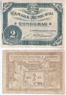 Portugália / Espinho 1920. 2c Szükségpénz + Gondomar ~1920. 2c... - Ohne Zuordnung