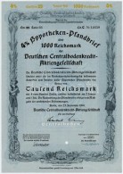 Német Harmadik Birodalom / Berlin 1941. 'Német Központi Föld-Hitel... - Zonder Classificatie
