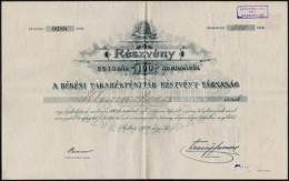 Békés 1899. 'A Békési Takarékpénztár... - Unclassified