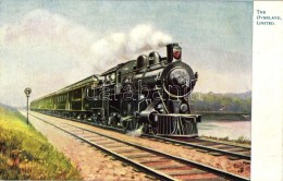 ** T2 The Overland, Limited, Locomotive, Raphael Tuck & Sons Oilette 'Famous American Expresses' 9316. - Non Classés