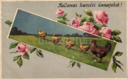 T2 Húsvét / Easter, Emb. Litho - Ohne Zuordnung