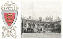 ** T2 Oxford, Oriel, Coat Of Arms; Heraldic Series Of Postcards Oxford Emb. - Zonder Classificatie
