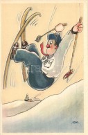 ** T1/T2 Skiing Man. Italian Art Postcard, Cecami N. 1010. S: M. M. - Unclassified