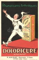 ** T1/T2 Doloricure Aninat; French Medical Advertisement, Art Deco Art Postcard S: Leon Dupin - Zonder Classificatie