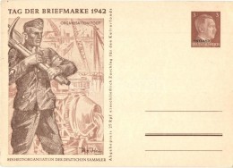 ** T1 1942 Tag Der Briefmarke, Einheitsorganization Der Deutschen Sammler, Organisation Todt / Stamp Day, Unity... - Zonder Classificatie