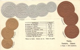 ** T1 Tunis, Tunisie, Túnez; Set Of Coins, Walter Erhard's Golden And Silver Emb. - Zonder Classificatie