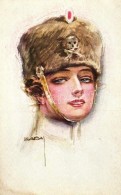 ** T2/T3 German Totenkopf Lady, Art Deco Postcard PFB No. 3796/6. S: Usabal - Unclassified