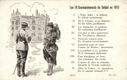 ** T2 Les 10 Commandements Du Soldat En 1915 / The 10 Commandments Of A Soldier In 1915, WWI French Military - Non Classés