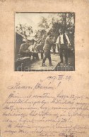 T3 1917 TekézÅ‘ Katonák A Táborban. Feldpostkarte / WWI K.u.K. Soldiers Playing Bowling At The... - Unclassified