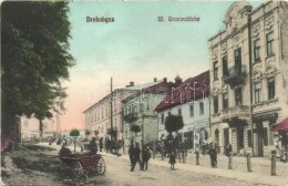 T2/T3 Drohobych, Drohobycz; Ul. Grunwaldzka / Street View, J. Steif's Shop, Hairdresser, Restaurant, Leopold... - Unclassified