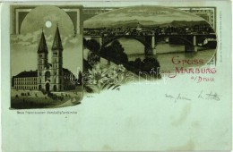 T2/T3 1899 Maribor, Marburg; Neue Franciscaner-Vorstadtpfarrkirche, Verlag Louis Glaser / New Suburban Parish... - Unclassified