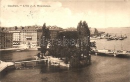 T2/T3 Geneva, Geneve; L'Ile J.-J. Rousseau / Island, '1914 Centenaire De La Réunion De Geneve' So. Stpl.... - Non Classificati