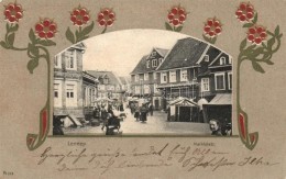 T2/T3 Lennep, Marktplatz / Market Square, Shop Of Hermann Platta, Art Nouveau. Verlag Von Otto Schulte - Zonder Classificatie