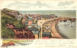 * T2/T3 Helgoland, View Of The Harbor, Lobster With Fishing Tools (EK) - Non Classés