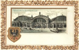 ** T1/T2 Frankfurt Am Main, Hauptbahnhof / Railway Station, Emb. Litho - Zonder Classificatie