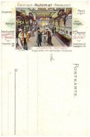 ** T1/T2 Berlin, Electrisch Automat Restaurant / Electric Automatic Restaurant, Interior, Advertisement, Litho;... - Ohne Zuordnung