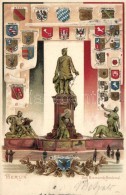 T2/T3 Berlin, Das Bismarck-Denkmal / Monument, Coat Of Arms Emb. Litho - Zonder Classificatie