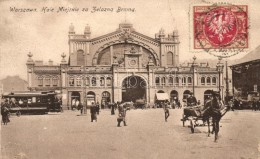 T4 Warsaw, Warszawa; Hale Miejskie Za Zelazna Brama / Town Hall Behind The Iron Gate, Tram TCV Card (b) - Ohne Zuordnung