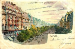 T2 Paris, Boulevard Montmartre, Litho  (glittering Decoration) (fl) - Unclassified