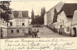 T2/T3 1900 Pobezovice, Ronsperg Im Böhmerwald; K.k. Gendarmerie Posten / Street View With K.u.k. Gendarmerie,... - Unclassified