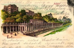 T2/T3 Karlovy Vary, Karlsbad; Mühl Colonnade / Mill Colonnade, Litho (EK) - Zonder Classificatie