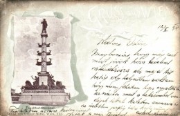 T2/T3 1898 Vienna, Wien; Tegetthoff-Denkmal. Verlag Von Gustav Witte / Tegetthoff Monument - Zonder Classificatie