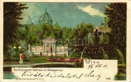 T2 1899 Vienna, Wien, Das Grillparzer Denkmal Im Volksgarten; Karl Stückers Kunstanstalt / Park With Monument,... - Ohne Zuordnung