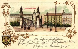 T2 Vienna, Wien, Augartenbrücke; Art Nouveau Emb. Litho - Ohne Zuordnung