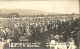 ** T1/T2 1922 Linz An Der Donau. 1. Deutsches Bundesturnfest, Festplatz. Fotograf Fr. Pachleitner / Sports... - Non Classés