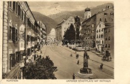 T2 Kufstein (Tirol); Unterer Stadtplatz Mit Rathaus / Street View With Town Hall - Zonder Classificatie