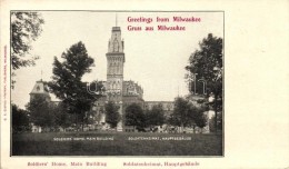 ** T2 Milwaukee, Soldier's Home, Main Building; C. N. Caspar Co. Publishers - Ohne Zuordnung