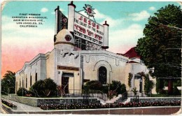 ** T3 Los Angeles, California. First Hebrew Christian Synagogue, Michigan Ave. (creases) - Zonder Classificatie