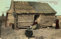 T2/T3 Florida, Old Fashioned Cabin Chimney Built Of Sticks And Mud - Unclassified
