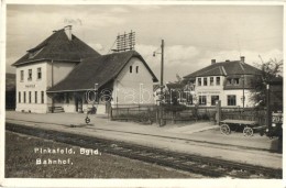 * T2/T3 PinkafÅ‘, Pinkafeld; Bahnhof, Johann Huber's Restauration / Vasútállomás, Johann Huber... - Unclassified