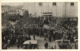 T2 1938 Rimaszombat, Rimavska Sobota; Bevonulás / Entry Of The Hungarian Troops, Trucks + M. Kir... - Non Classés