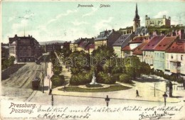 * T2/T3 Pozsony, Pressburg, Bratislava; Sétatér. Heliocolorkarte Von Ottmar Zieher / Promenade - Non Classés