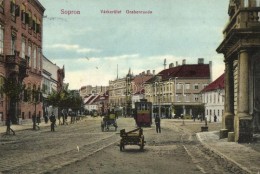 T3 Sopron, Várkerület, Villamos, Piri Dániel Kiadása + Rekonvaleszentenabteilung K.k.... - Non Classés