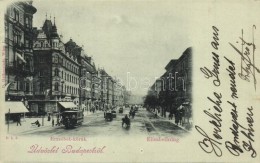 T4 1898 Budapest VII. Erzsébet Körút, Villamos (lyukak / Pinholes) - Zonder Classificatie