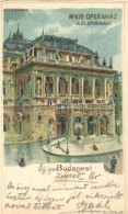 * T2 1899 Budapest VI. Magyar Kir. Operaház. Litho S: Rosenberger - Zonder Classificatie
