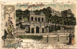 * T3 Budapest I. Várbazár A Királyi Várral, Hans Nachbargauer Floral Art Nouveau Litho... - Non Classés