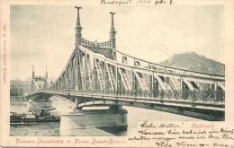 T2/T3 Budapest, Ferenc József Híd, GÅ‘zhajó, Divald Károly 148. Sz. (EK) - Non Classés