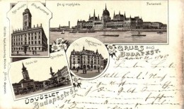 T2 1898 Budapest, Régi Városháza, Országház, Kálvin Tér, Carl Otto... - Non Classés