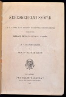 Ballagi Mór, György Aladár: Kereskedelmi Szótár I-II. (I. Német-magyar... - Zonder Classificatie