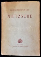 Báró Brandenstein Béla: Nietzsche. Bp., 1942, Szent István-Társulat. ElsÅ‘... - Unclassified