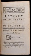 Jean-Baptiste Rousseau: [Lettres De Rousseau Sur Differens Sujets. Tome I. Seconde Part. Geneve, 1749,... - Non Classés